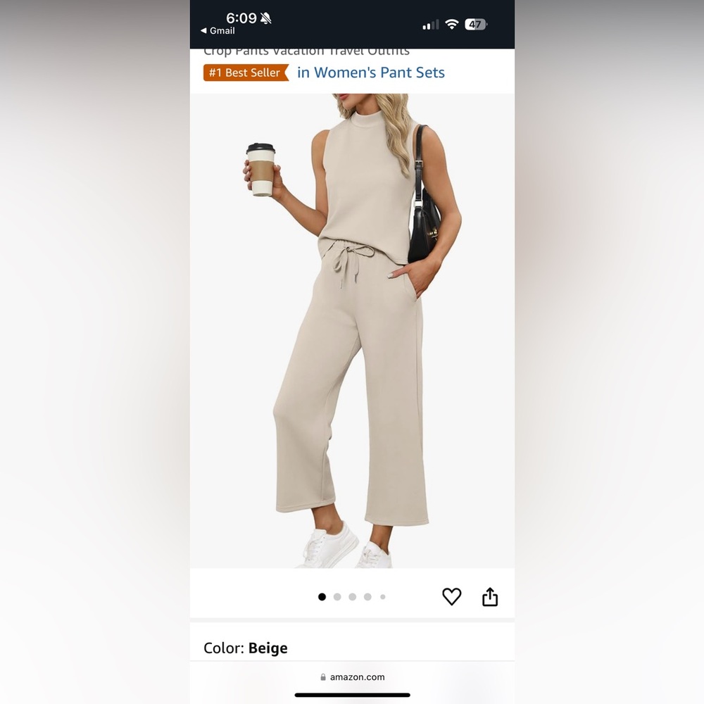 Beige NWT loungewear set from Amazon
